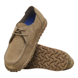 Mocassini Uomo Birkenstock - Utti Lace N gray taupe, Suede Leather - Marrone
