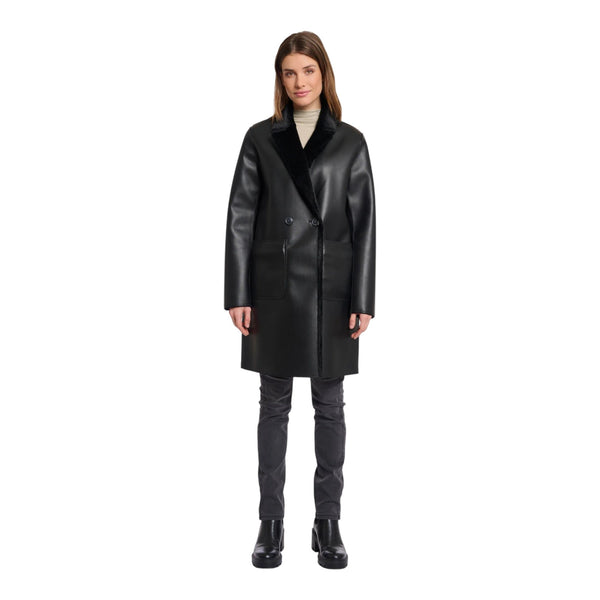 Cappotti Donna RINO & PELLE - Reversible double breasted coat - Nero