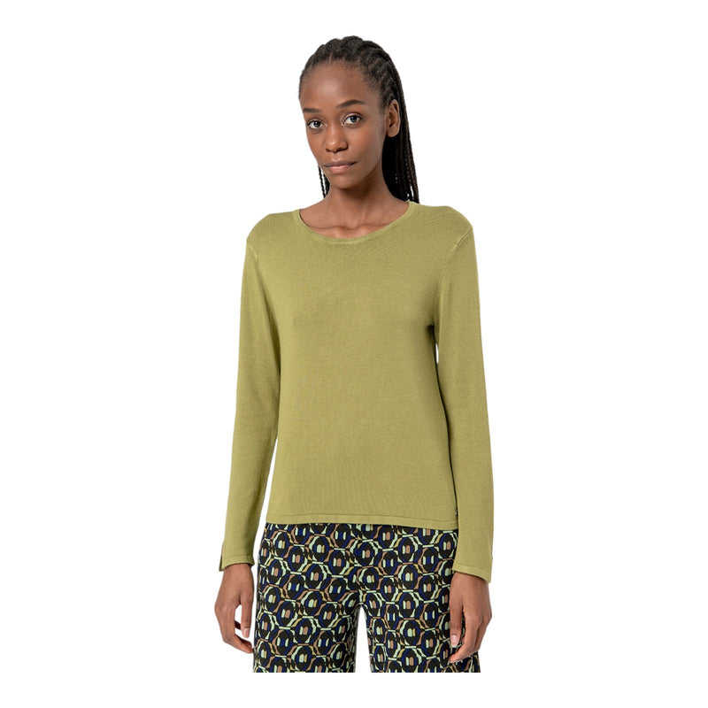 Maglie Donna Surkana - Pullover, scollo rotondo, maniche lunghe - Verde