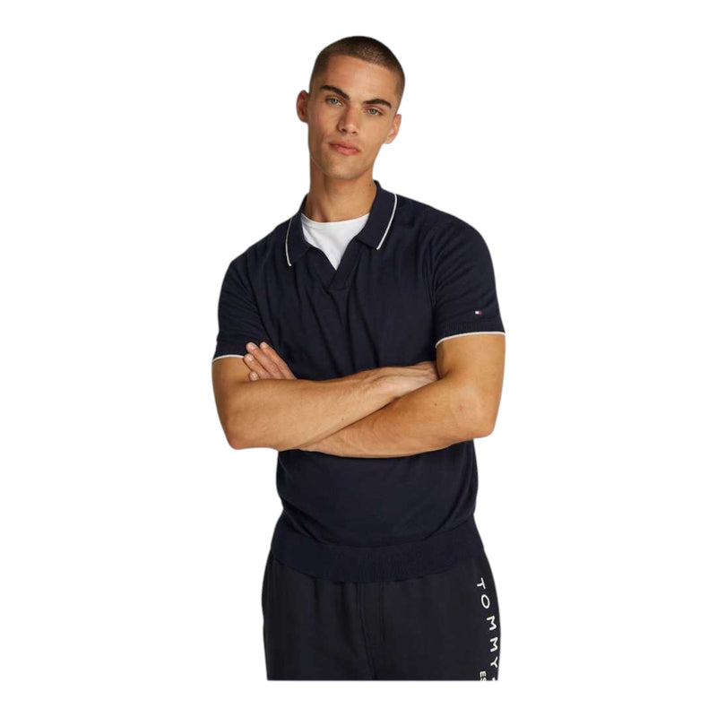 Polo Uomo Tommy Hilfiger - Dc Cotton Lyocell Johnny Polo - Blu