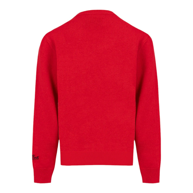 Maglioni Ragazzo Mc2 Saint Barth - Douglas C	Crewneck Postcard Jaquard Sweater - Rosso