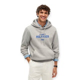 Felpe con cappuccio Uomo Tommy Hilfiger - Hilfiger Stack Reg Fleece Hoodie - Grigio