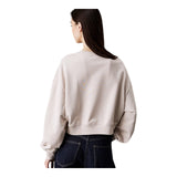 Felpe senza cappuccio Donna Calvin Klein - Script Institutional Crewneck - Grigio