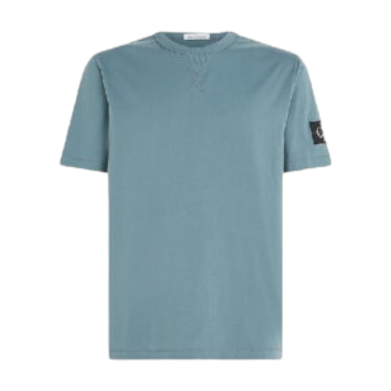 T-shirt Uomo Calvin Klein - Badge Regular Tee - Celeste