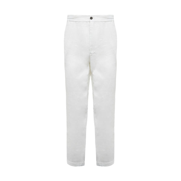 Pantaloni Uomo Alpha Studio - Panta Lungo Lino Navetta - Bianco