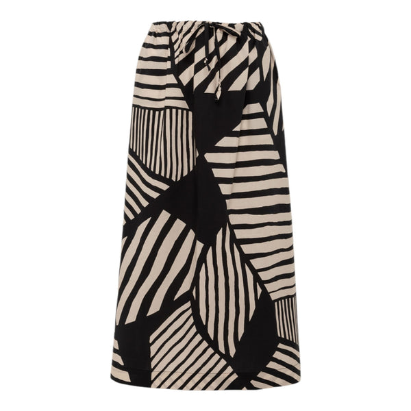 Gonne casual Donna Alpha Studio - Gonna Coulisse Stampa Etno Grafica - Multicolore
