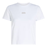 T-shirt Donna Calvin Klein - Placed Institutional Baby Tee - Bianco