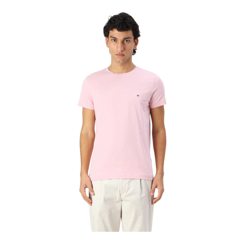 T-shirt Uomo Tommy Hilfiger - T-Shirt Stretch Slim Fit Tee - Rosa