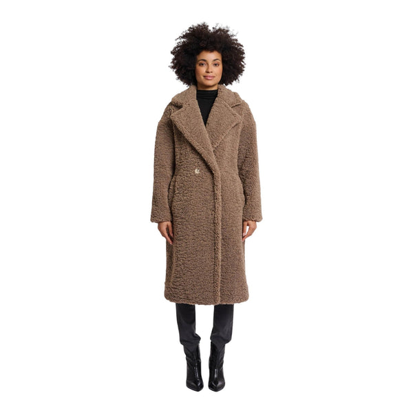 Cappotti Donna RINO & PELLE - Teddy double breasted coat - Beige