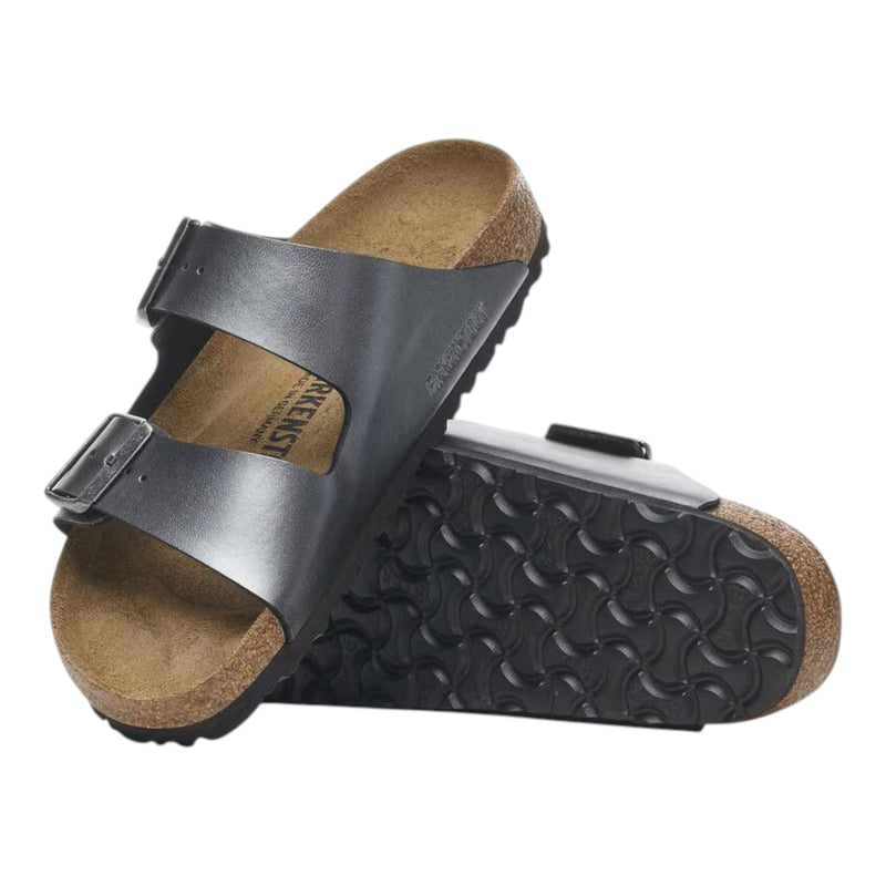 Sandali Unisex Birkenstock - Arizona metallic black, Birko Flor - Nero