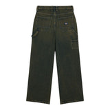 Jeans Donna Dickies - X Loose Denim Carpenter Pant W Green Tone Fade - Verde militare