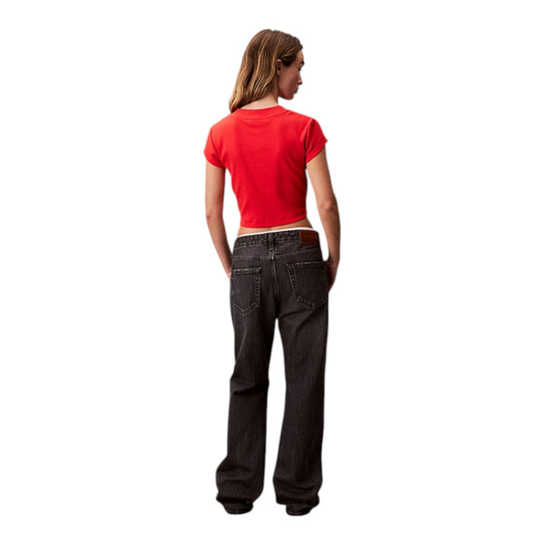T-shirt Donna Calvin Klein - Monogram Baby Tee - Rosso