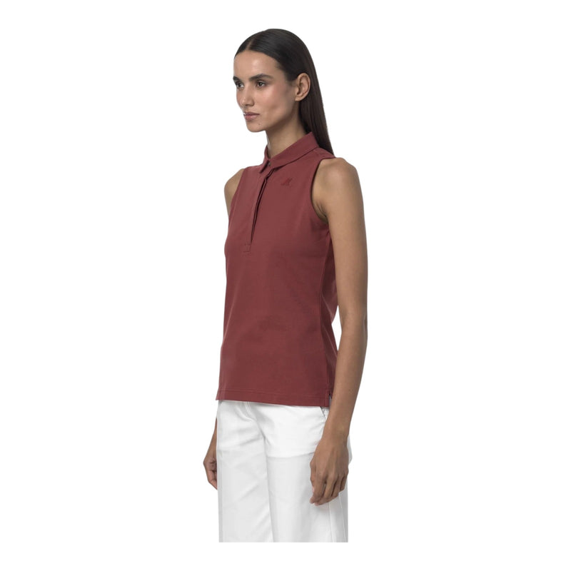 Polo Donna K-Way - Adour Pique - Bordeaux