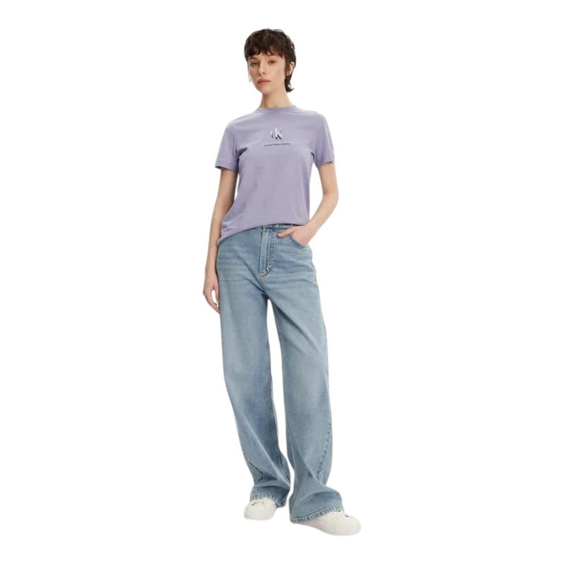 T-shirt Donna Calvin Klein - Shadow Graphic Regular Tee - Viola