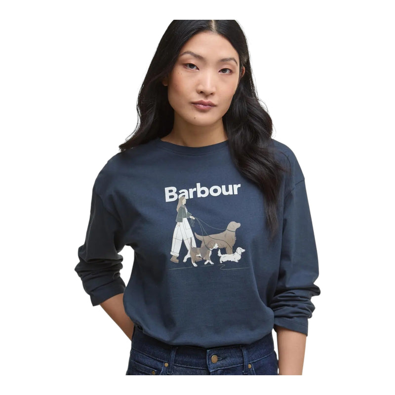 T-shirt Donna Barbour - Woodhouse Ls T-Shirt - Blu