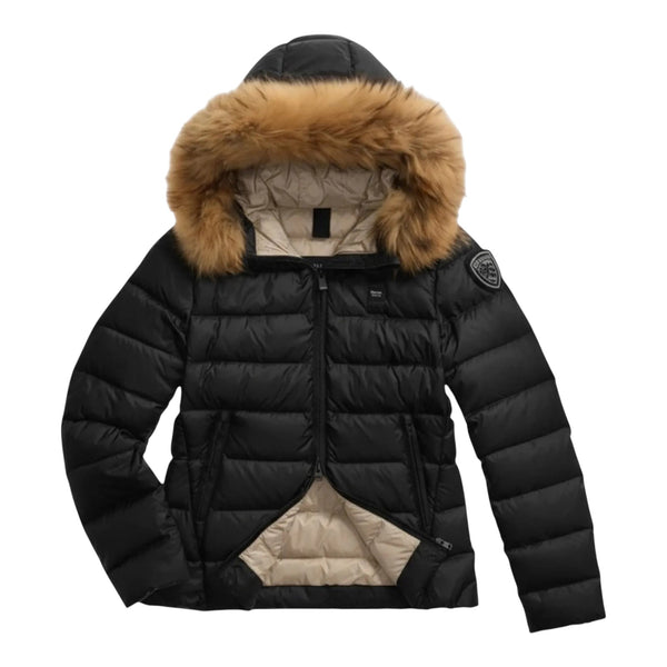 Piumini Donna Blauer - Arcadia Giubbini Corti	Imbottito Piuma - Nero