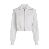 Felpe senza cappuccio Donna Calvin Klein - Diffused Monologo Zip-Through - Panna