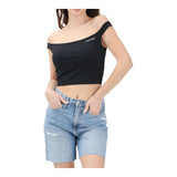 Canotte e top Donna Calvin Klein - Logo Bardot Milano Top - Nero