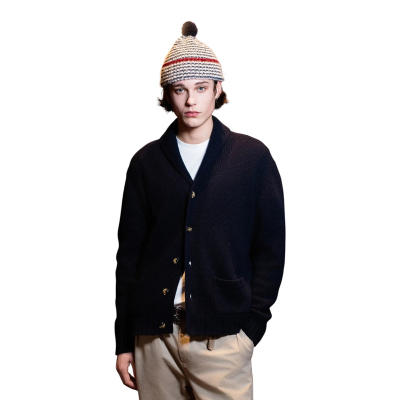 Cardigan Uomo In The Box - Giacca Lana Tinta Unita - Blu