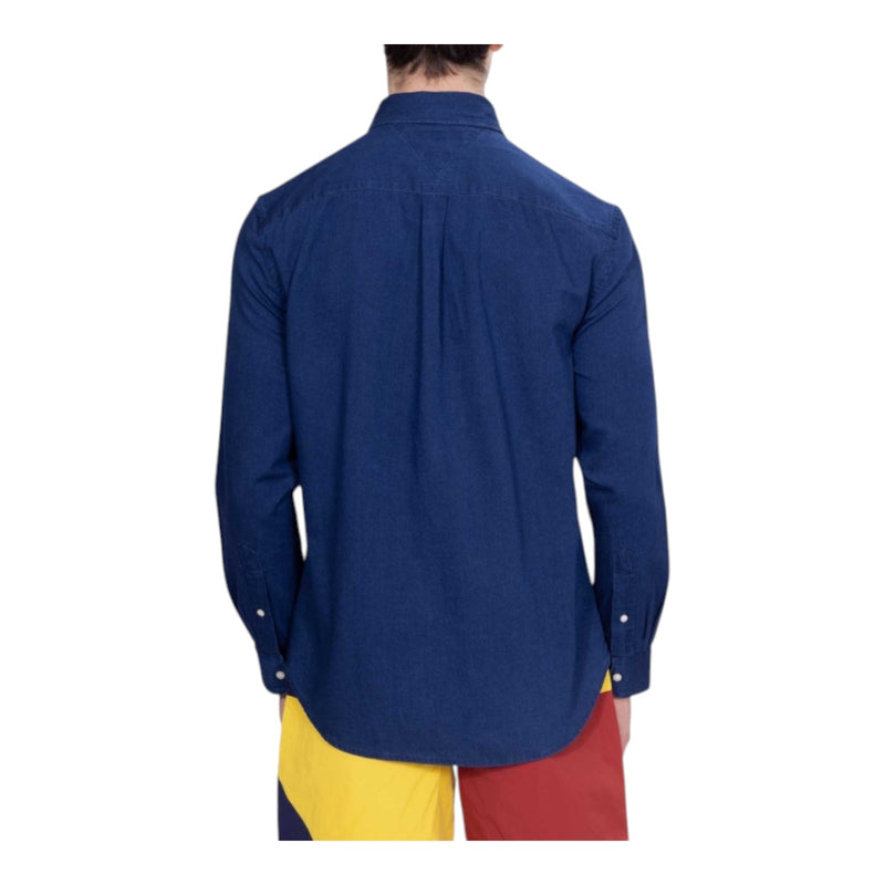 Camicie casual Uomo Tommy Hilfiger - Chambray Rf Shirt - Blu