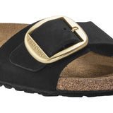 Sandali Donna Birkenstock - Madrid Big Buckle Nubuck Leather - Nero