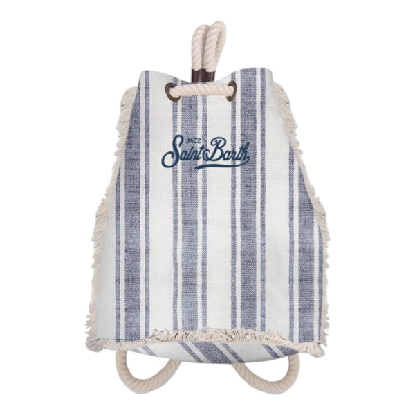 Borse a zainetto Ragazza Mc2 Saint Barth - Boat Backpack Linen - Azzurro