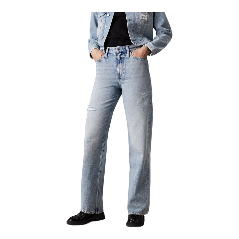 Jeans Donna Calvin Klein - High Rise Loose - Azzurro