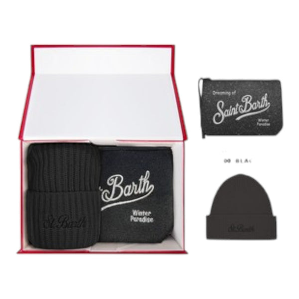 Coordinati invernali Donna Mc2 Saint Barth - Christmas Box Woman Party Hat And Pochette Set - Nero