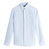 Camicie casual Uomo Tommy Hilfiger - Pigment Dyed Li Solid Rf Shirt - Blu