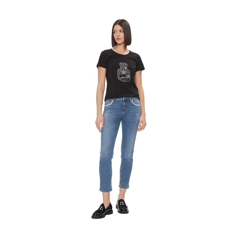 T-shirt Donna Liu Jo - Ecs T-Shirt Moda M/C - Nero