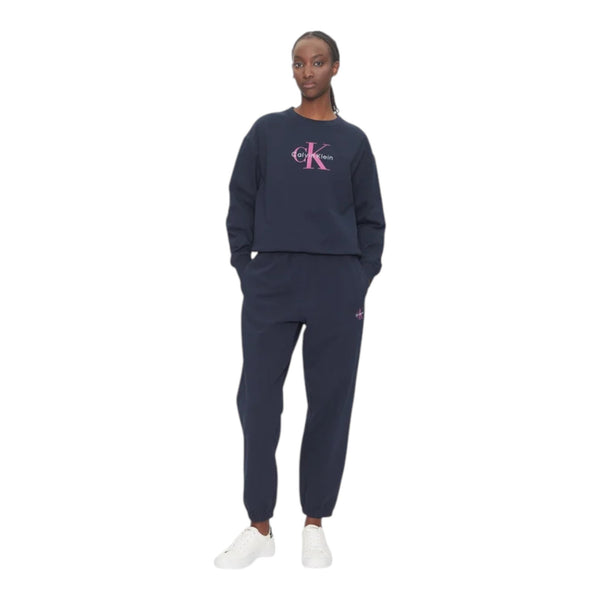Felpe senza cappuccio Donna Calvin Klein - Ls Mnlg Frnch Trry R - Blu