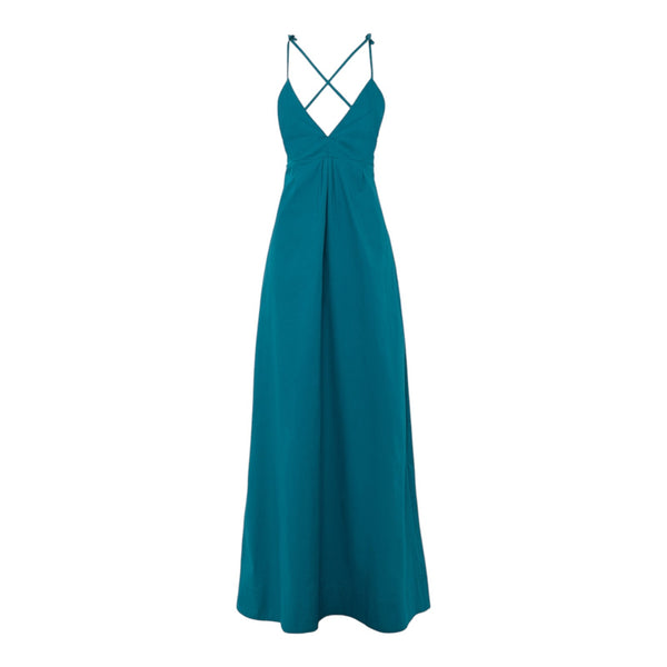 Vestiti casual Donna Alpha Studio - Abito S/M Lungo Popeline Unito - Turchese