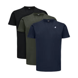 T-shirt Uomo K-Way - Edwing Round Sleeves Three Pack - Blu