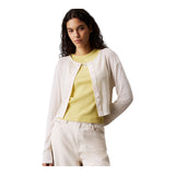 Cardigan Donna Calvin Klein - Soft Touch Ls Short Cardigan - Bianco