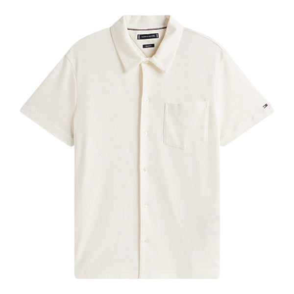 Polo Uomo Tommy Hilfiger - Open Knit Full Placket Reg Polo - Beige