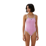 Costumi interi Ragazza Lacoste - Lcg Contrast Piping One Piece - Fucsia