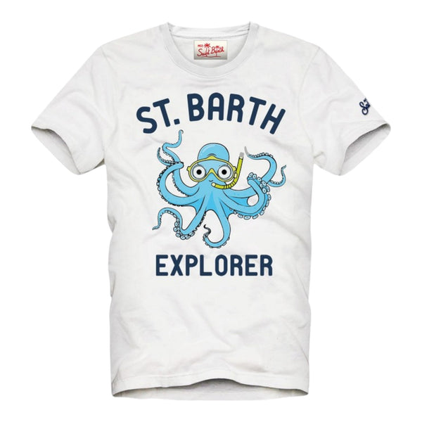 T-shirt Bambini Unisex Mc2 Saint Barth - T-Shirt Boy Cotton Classic T Shirt - Bianco