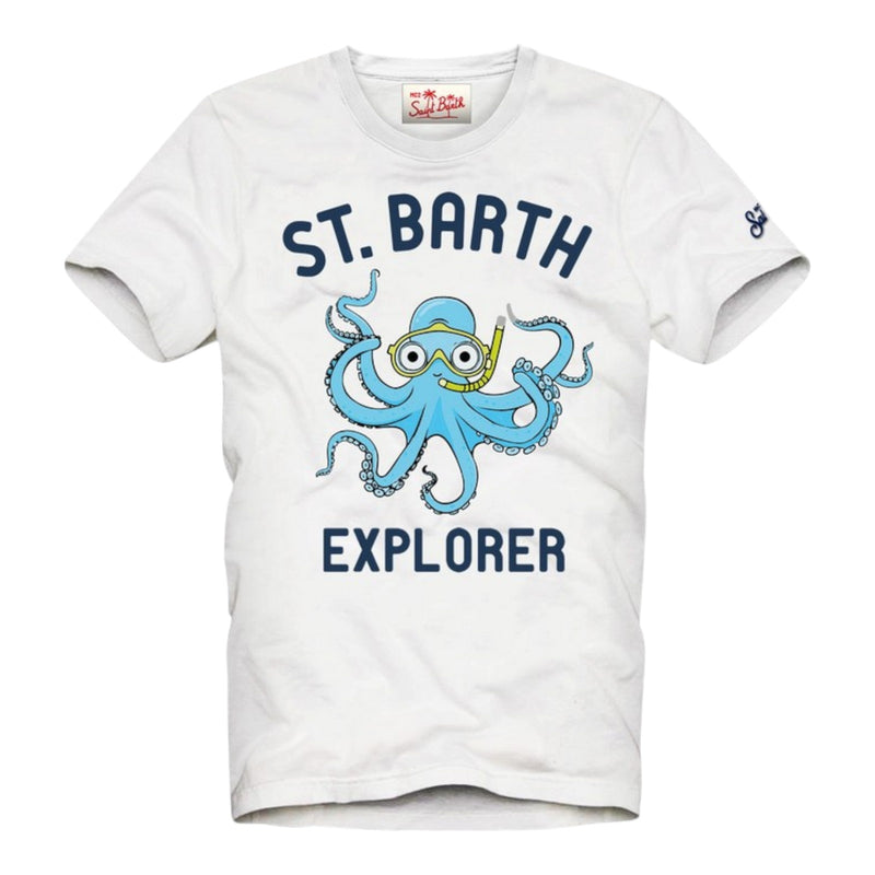 T-shirt Bambini Unisex Mc2 Saint Barth - T-Shirt Boy Cotton Classic T Shirt - Bianco