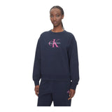 Felpe senza cappuccio Donna Calvin Klein - Ls Mnlg Frnch Trry R - Blu