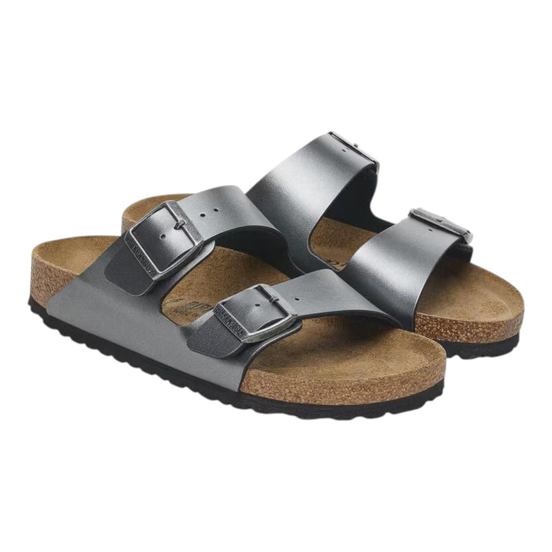 Sandali Unisex Birkenstock - Arizona metallic black, Birko Flor - Nero