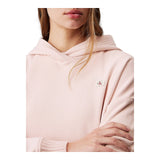 Felpe con cappuccio Donna Calvin Klein - Woven Label Peached Hoodie - Rosa
