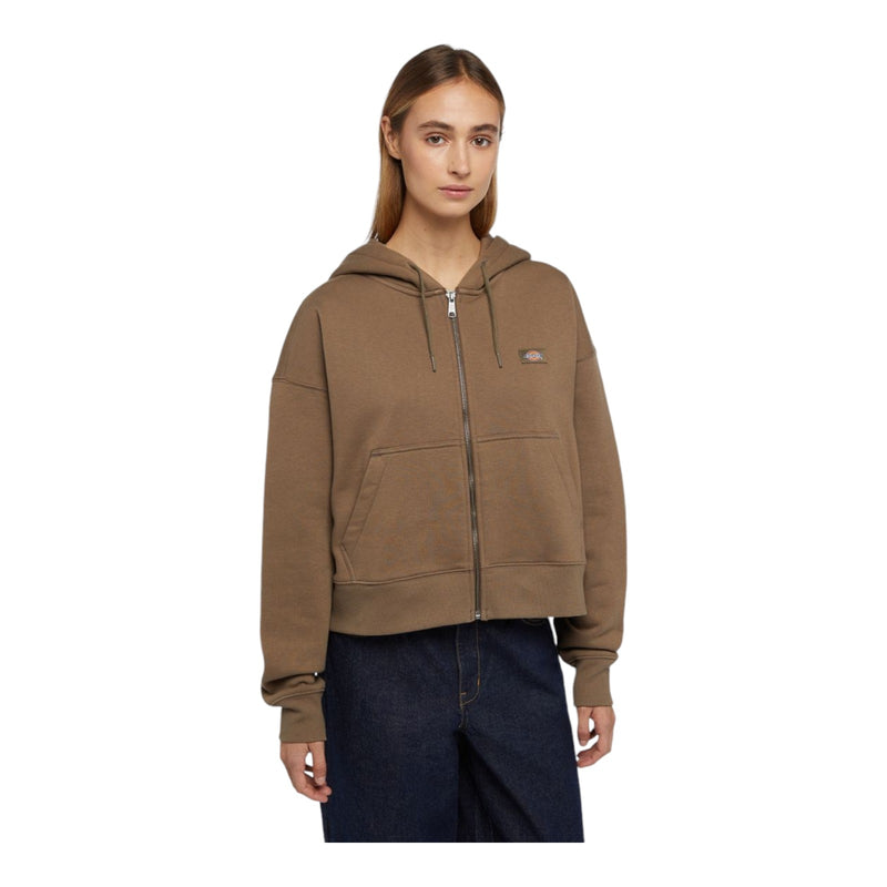 Felpe con cappuccio Donna Dickies - Oakport Zip Hoodie - Marrone