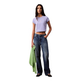 T-shirt Donna Calvin Klein - Monogram Baby Tee - Viola