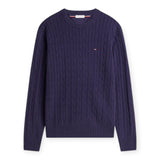 Maglioni Uomo Tommy Hilfiger - Classic Cotton Cable Crew Neck - Viola