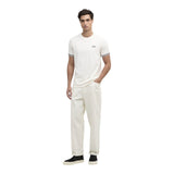 T-shirt Uomo Barbour International - Burnwood Tipped Cuff T-Shirt - Bianco