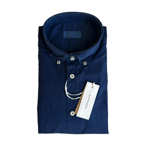 Camicie classiche Uomo Mastri Camiciai - Camicia Siri Bottom Down - Blu