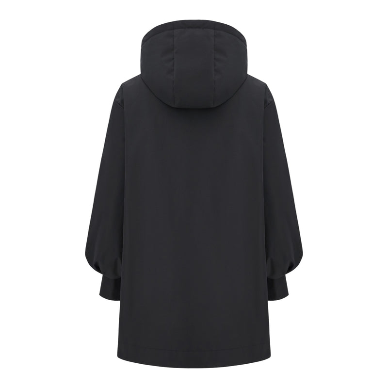 Giubbini Donna MACRON CLUB HOUSE - Mch Fcf Wmn Essy Padded Long Rainjkt Blk - Nero