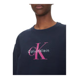 Felpe senza cappuccio Donna Calvin Klein - Ls Mnlg Frnch Trry R - Blu