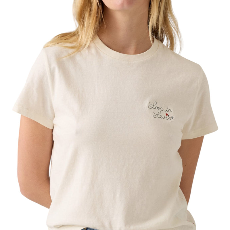 T-shirt Donna Levi's - Graphic Classic Tee Love In Levi's Egret - Beige