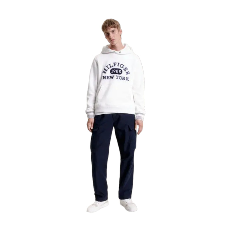 Felpe con cappuccio Uomo Tommy Hilfiger - Monotype Collegiate Hoodie - Bianco